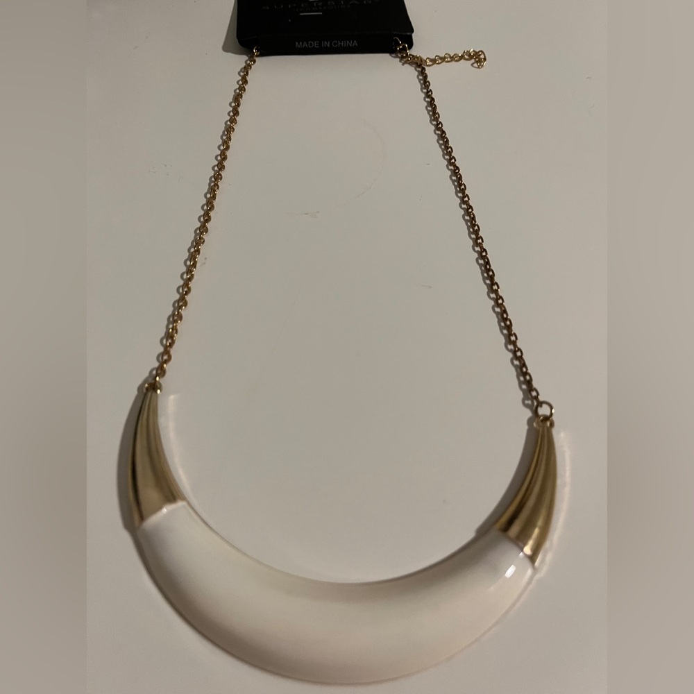 Gold and white Necklace